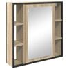 vidaXL Spiegelschrank Sonoma-Eiche 60 x 16 x 60 cm Holzwerkstoff