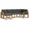 vidaXL Outdoor-Sofagarnitur 6 pcs Wei&szlig; und Anthrazit Polyester