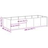 vidaXL Pflanzkübel Rostig 200x80x40 cm Wetterfester Stahl