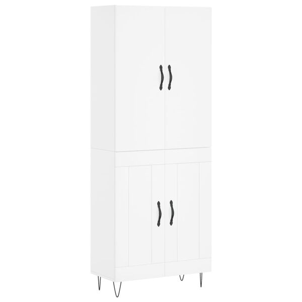 vidaXL Highboard Wei&szlig; 69,5x34x180 cm Holzwerkstoff