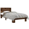 vidaXL Bettgestell R&auml;uchereiche 100x200 cm Holzwerkstoff und Metall