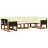 vidaXL Outdoor-Sofagarnitur 7 stk. Natur und Creme
