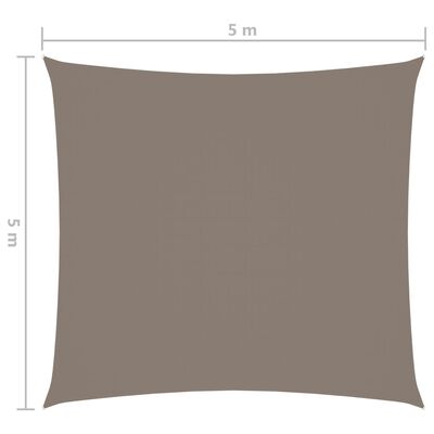 vidaXL Sonnensegel Oxford-Gewebe Quadratisch 5x5 m Taupe
