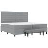 vidaXL Boxspringbett mit Matratze Hellgrau 200 x 200 cm Stoff
