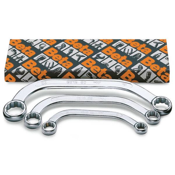 Beta Tools 3-tlg. Ringschl&uuml;ssel-Set Gebogen 83/S3