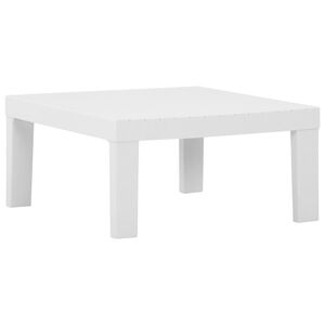 vidaXL Lounge-Gartentisch Kunststoff Wei&szlig;