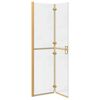 vidaXL Walk-in Duschwand Gold 100 x 6.5 x 190 cm Energiesparendes Glas