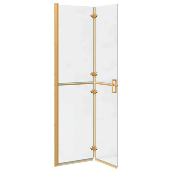 vidaXL Walk-in Duschwand Gold 100 x 6.5 x 190 cm Energiesparendes Glas