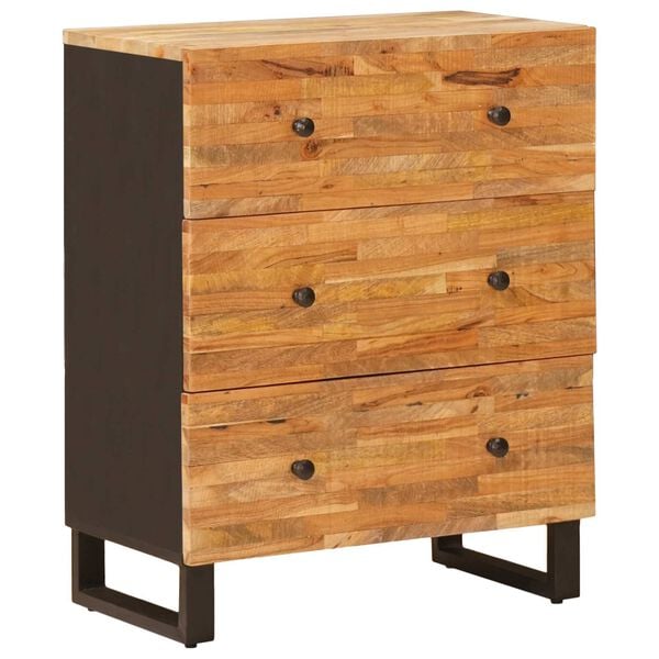 vidaXL Aufbewahrungs-Sideboard Braun 60 x 33 x 75 cm Massivholz Mango