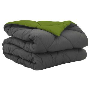 vidaXL Sommerdecke Gr&uuml;n und Anthrazit 200 x 155 cm Mikrofaser