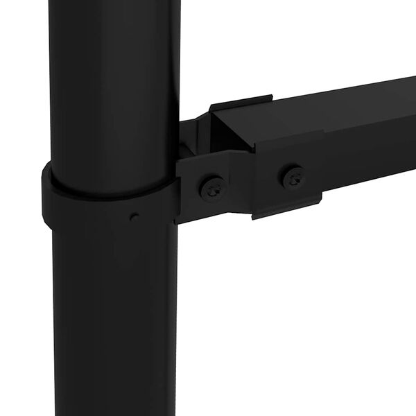 vidaXL Gartenzaun mit Speerspitze Stahl 1070 x 125 cm Schwarz