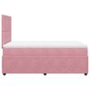 vidaXL Boxspringbett mit Matratze Rosa 120x200 cm Samt