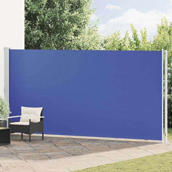 vidaXL Seitenmarkise Ausziehbar 200x600 cm Blau