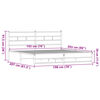 vidaXL Metallbett ohne Matratze Braun Eichen-Optik 193x203 cm