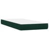 vidaXL Boxspringbett mit Matratze Dunkelgr&uuml;n 90x210 cm Samt