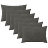 vidaXL Kissenbezug 6 pcs HEERLEN Dunkelgrau 30 x 50 cm Samt