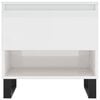 vidaXL Couchtisch Hochglanz-Wei&szlig; 50x46x50 cm Holzwerkstoff