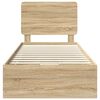 vidaXL Bettrahmen Sonoma-Eiche 75 x 190 cm Ingenieurs Holz