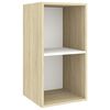 vidaXL 4-tlg. TV-Schrank-Set Weiß Sonoma-Eiche Holzwerkstoff