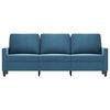vidaXL 3-Sitzer-Sofa Blau 180 cm Samt