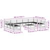 vidaXL Outdoor-Sofagarnitur 10 pcs Natur Massivholz Akazie