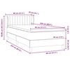 vidaXL Boxspringbett mit Matratze Schwarz 80x220 cm Samt