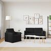 vidaXL Sofa 2 pcs Schwarz