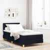 vidaXL Boxspringbett mit Matratze Schwarz 90 x 190 cm Stoff