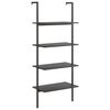 vidaXL Leiterregal mit 4 B&ouml;den Schwarz 64x35x152,5 cm