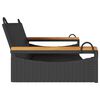 vidaXL Hängebank Schwarz 109x62x40 cm Poly Rattan