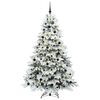 vidaXL K&uuml;nstlicher Weihnachtsbaum mit 300 LEDs Wei&szlig; 210 cm PE und PVC