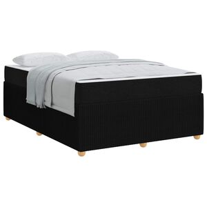 vidaXL Bettrahmen Schwarz 160 x 200 cm Stoff