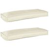 vidaXL Pallet Kissen Set 2 pcs Creme 100 x 40 x 8 cm Oxford-Stoff