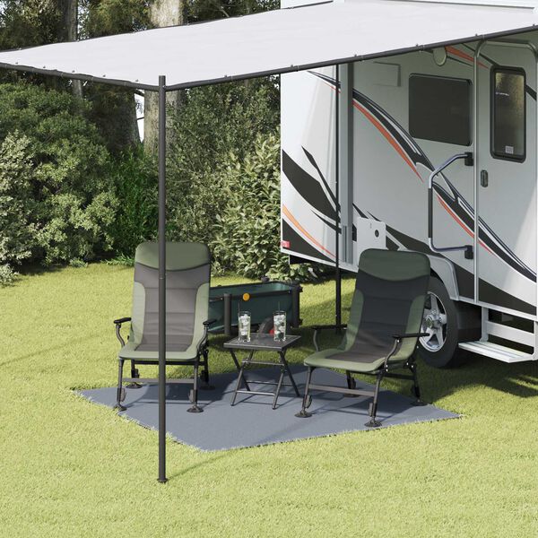 vidaXL Zeltteppich Blau und Grau 200 x 200 cm Polyethylen