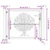 vidaXL Gartentor Anthrazit 100x100 cm Stahl Baum-Design