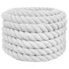 vidaXL Baumwollseil 30 mm 10 m Wei&szlig; 100% Baumwolle