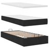 vidaXL Ottoman-Bett mit Matratzen & LEDs Schwarz 180x200 cm Stoff