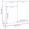 vidaXL Sideboard Grau Sonoma 80x36x75 cm Holzwerkstoff
