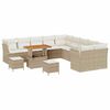 vidaXL Gartensofa-set 13 stk. Beige und Creme Poly-Rattan