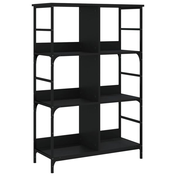 vidaXL Bücherregal Schwarz 78,5x33x117,5 cm Holzwerkstoff