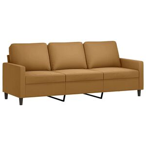 vidaXL 3-Sitzer-Sofa Braun 180 cm Samt
