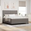 vidaXL Boxspringbett mit Matratze Taupe 180 x 200 cm Stoff