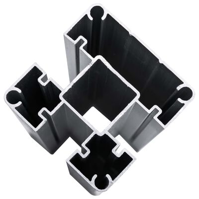 vidaXL WPC Zaun-Set 6 Quadrate + 1 Schräge 1138x186 cm Braun