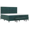 vidaXL Boxspringbett mit Matratze Dunkelgr&uuml;n 200 x 200 cm Samt