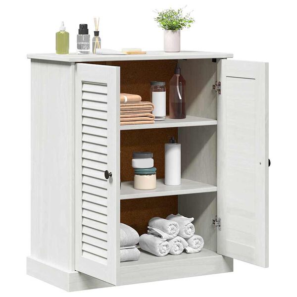 vidaXL Badezimmerschrank VIGO Wei&szlig; und Antikwei&szlig; 68 x 34 x 80 cm