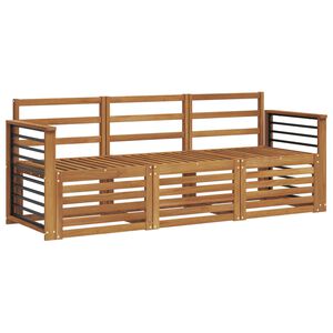 vidaXL Outdoor-Sofagarnitur 3 stk. 3-Sitzer Natur Massivholz Akazie