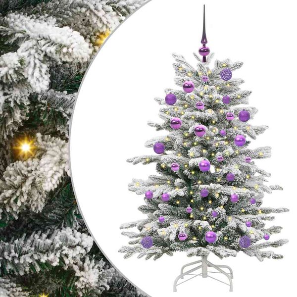vidaXL K&uuml;nstlicher klappbarer Weihnachtsbaum Wei&szlig; 120 cm PE und PVC