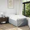 vidaXL Boxspringbett mit Matratze Hellgrau 90x200 cm Stoff