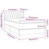vidaXL Boxspringbett mit Matratze Creme 90x190 cm Stoff