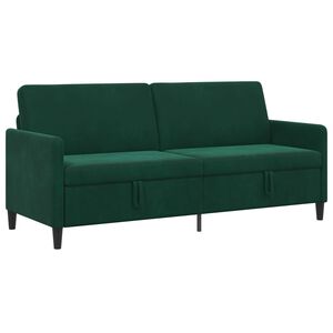 vidaXL Sofa mit Stauraum Dunkelgr&uuml;n 192 x 78 x 87 cm Polyester